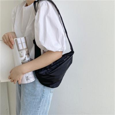 China High Quality Custom Fashion Solid Color Mobile Girls Nylon Cross - Body Messenger Bags Chest Sling Shoulder Bag For Women for sale