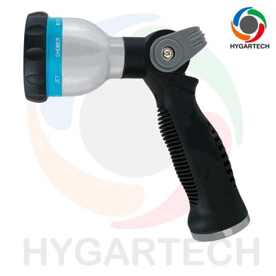 China Metal 8 Modes Hose Multi Purpose Spray Nozzle W/ Thumb Control for sale