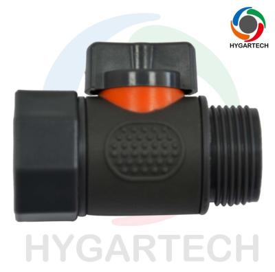 China Plastic Garden Ball Valve BSP Male X Female Threaded End 3/4'' Connector  For Gardening And Car Washing Use for sale