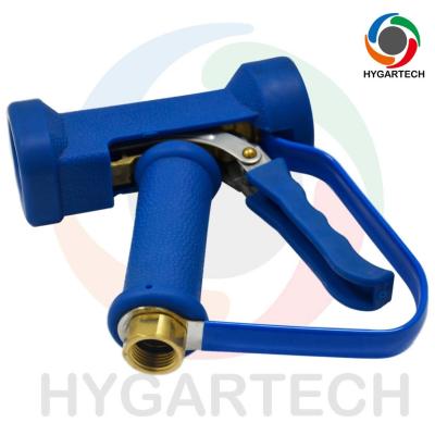 Chine Pistolet de lavage industriel bleu en laiton avec boucle de protection de sécurité au déclencheur pour le lavage à l'eau chaude à vendre