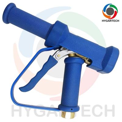 China Brass Extension Tube Nozzle Industrial Blue Washer Gun With Safety Loop Hot Water Use Wash Down Cleaning zu verkaufen