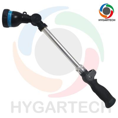 China Thumb Control Valve Metal Watering Wand with 8-Pattern Water Sprayer and 20cm Aluminum Extension Tube Ideal for Plant Watering and Car Washing for sale