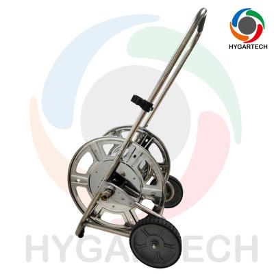 China Stainless Steel Trolley Hose Cart  With Brass Flow Way And 3/4