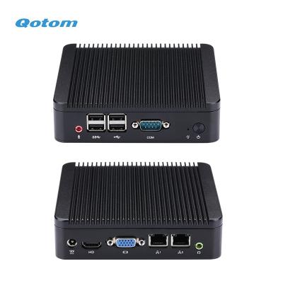 China Qotom Core i5 Mini Dual LAN Portable Desktop Computers Industrial Desktop PC for sale