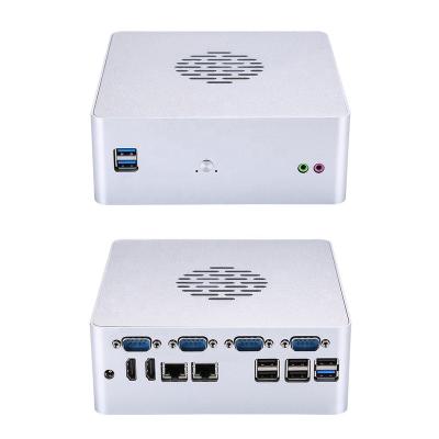 China For Business Qotom Mini PC Barebore Q600P Linux Ubuntu 4 Serial-Parallel Gaming Mini Computer for sale