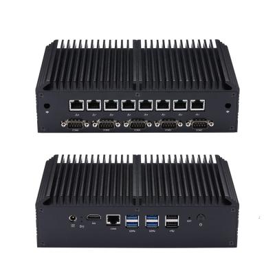 China For Business Qotom Multi Serial Mini PC Q858GEX With Processor i5-8250U 1.6GHz, 8 Gigabit Ethernet Mini PC for sale