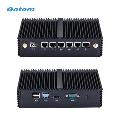 China For Business Core i3-7100U Mini PC With 6x Intel Gigabit LAN Ports RS232 Qotom Mini Desktop Computer Hardware for sale