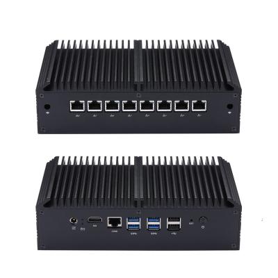 China For Business Qotom Q838GE-S10 Core i3 8130U Barebone Mini PC With 8 Gigabit NIC AES-NI Fanless Computer for sale