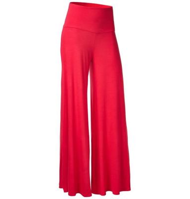 China Womens Plus Size Palazzo Breathable Stretch Wide Leg Lounge Pants Pants Bell Bottom Trousers for sale