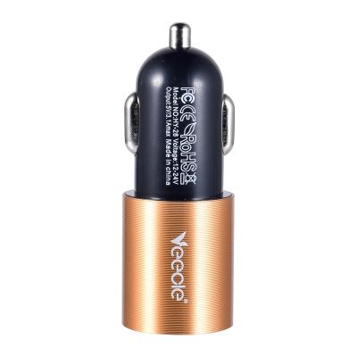 China UniversalÂ   Hot Selling OEM ABS LED Aluminum Alloy Dual USB 24V 2.1A Universal Electric Car Charger for sale