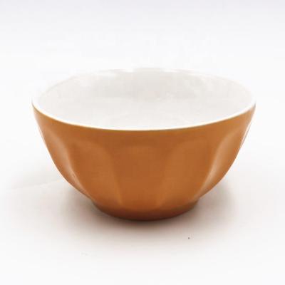 China Large capacity color viable glaze can add LOGO noodle bowl soup bowl export Europe, Japan and South Korea ceramic bowl for sale