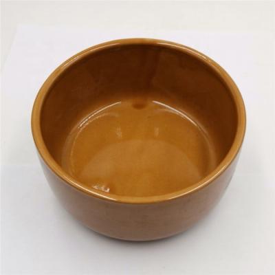 China Large Capacity Disposable Customized Round Color Glaze Pet Bowls Ceramic for sale