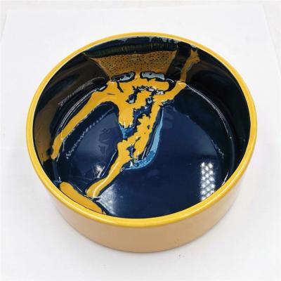 China Disposable Double Glazed Ceramic Pet Bowl Logo Customized for sale