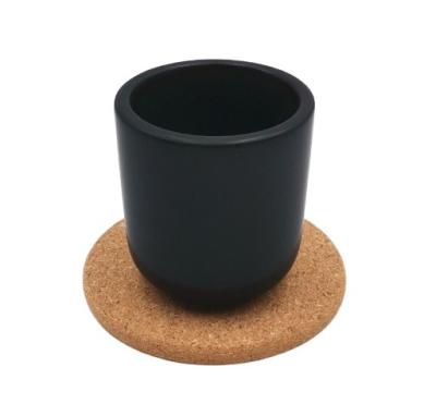 China Disposable Simple Japanese Matte Candlestick Wax High Quality Custom Black Ceramic Table for sale