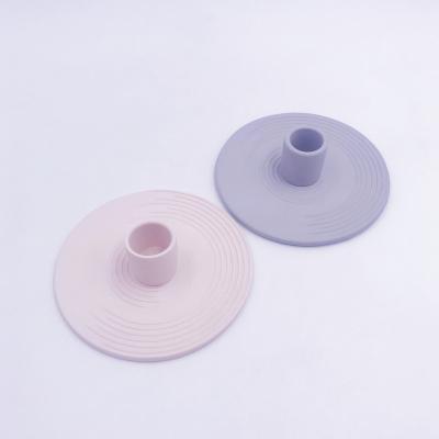 China Unique Home Decoration Sublimation Ceramic Candle Holder Plate Weddings Candle Holder for sale