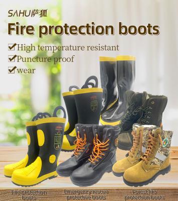 China fire safety shoes fire fighting boots for protection fire fighting boots for sale