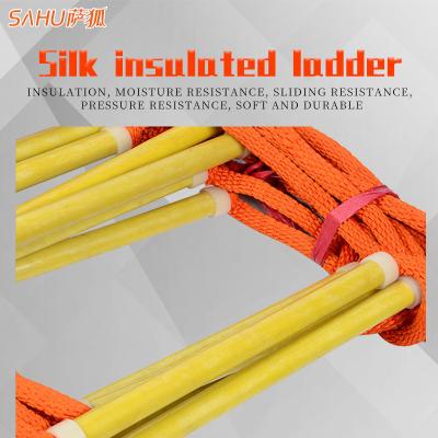 China Insulation Live Ladders Working Insulated Soft Silk Ladder Fire Rescue Escape Electrical Engineering Rescue Escape Ladder for sale