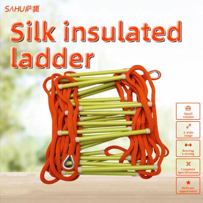 China Insulation Ladders Size Insulated Fire Rescue Escape Ladder Insulated Non-Slip Silk Construction Insulated Rope Ladde for sale