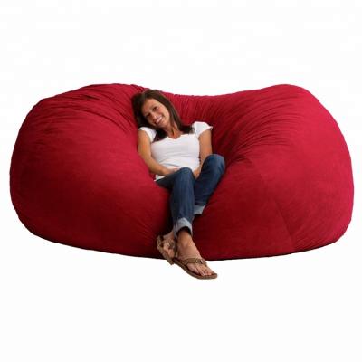 China Foldable Large Soft Round Living Room Sofa Soft Round Bean Bag Filler Memory Foam Memory Foam Fur Bean Bed for sale