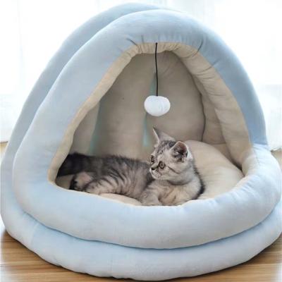 China Sustainable Winter Cat Bed Warm Pet Bed for sale