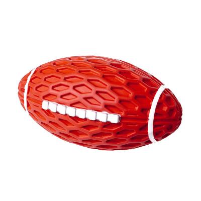 China Rubber Stocked Pet Toy Anti-bite Rugby Pet Meat Relieving Molar Interactive Artifact Dog Toy Pet Supplies for sale