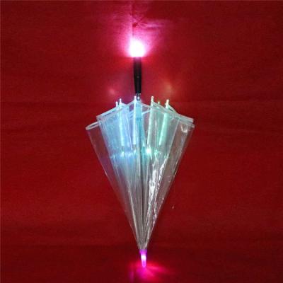 China Wholesale daily use promotion customs lead the light dome-shaped bubble child LED clear transparent umbrella for sale