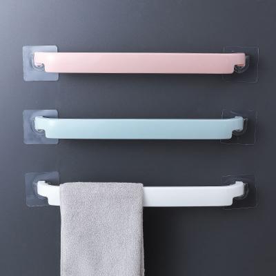 China Wholesale Punch-free Towel Rack Fashion Single Rod Towel Rack Wall Mounted Bathroom Towel Rack for sale