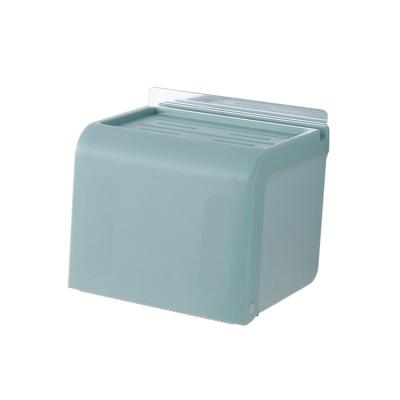 China Multifunctional Storage/Hot Selling Multifunctional Plastic Goods/Tissue Box Holder Wall Mounted Easy Installation For Bathroom for sale