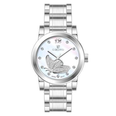 China Water Resistant Design Elegant BROOM Dial With Butterfly Glitter Quartz Lady Watch for sale