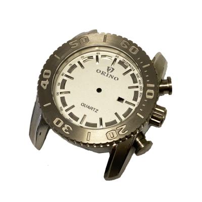 China Powerful Steel Men's Wrist Watch Case + Stainless Steel Rotating Bezel Custom Watch Parts for sale