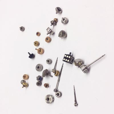 China Simple Style Watch Parts Wrist Watch Screw Crown Steel Manufacture for sale