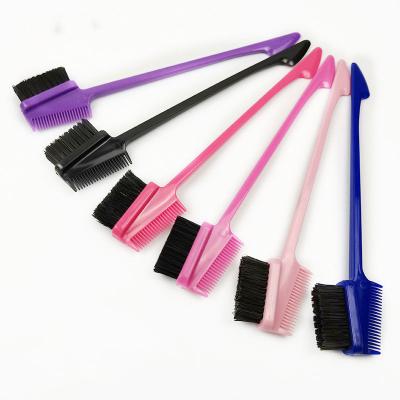 China Professional Waterproof Beauty Care Tools Plastic Eyebrow Edge Control Broom And Hair Comb Detangler Brush for sale