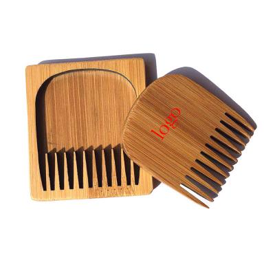 China Travel 2022 New And Wooden Small Box Comb White Bamboo Comb Can Customize Logo Beard Comb for sale