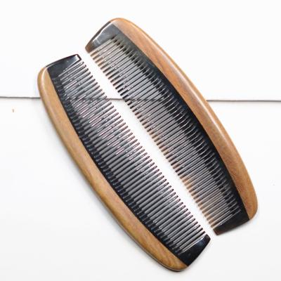 China Half Moon Hot Selling Natural Sandalwood Beard Comb Wide Tooth Beard Comb Hair Massage Splicing Comb Multifunction Hot Selling Natural Sandalwood for sale