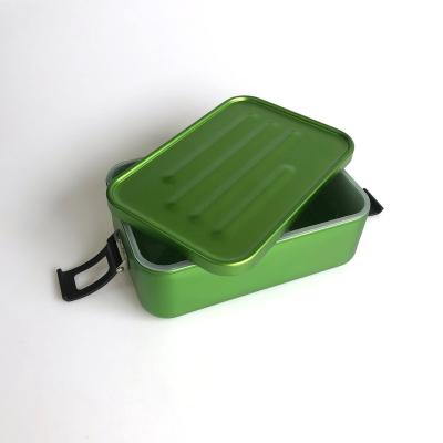 China Aluminum Food Container Lunch Box Tin Food Fruit Storage Container For Outdoor Camping Picnic for sale