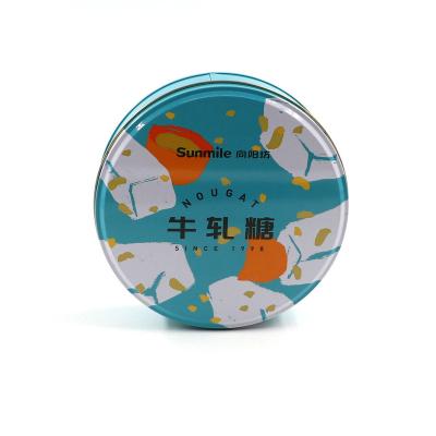 China Recycled materials around metal storage box can tin jar tank for candy cookie gift food snack jelly bread nuts and kernels for sale