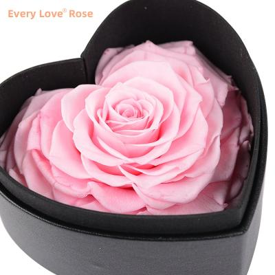 China Gift Every Love Decorative Eternal Flowers Preserved Roses Flower In Heart Shaped Gift Box for sale