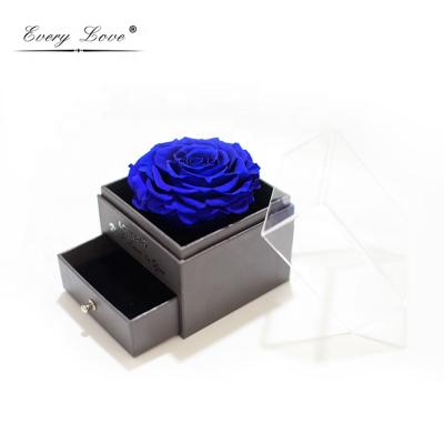 China Amazon Best Seller Lasting Preserved Rose Flower Everlasting Eternal Rose Flower with Necklace in Gift Box for Girlfriend Gift for sale