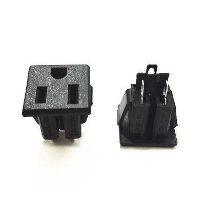 China Industrial office equipment three-core copper foot three-hole card American standard AC socket for sale