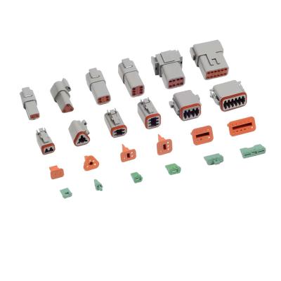 China Car German Connector DT06-2S Waterproof Automotive Terminal Plug 3/4/6P Male And Female Butt Wiring Terminal Plug for sale