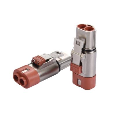 China Power 3.6mm 2pin 35A Metal TE HVIL DC Shell High Voltage Cable Connector Female Socket For EV Car Wiring for sale