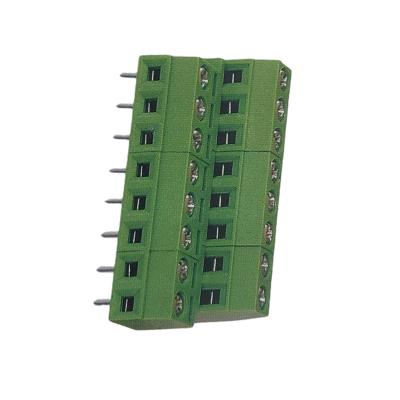 China PA66 Double Euro Level Type Plug-in Type PCB Terminal Block Push Wire Screw Connector for sale