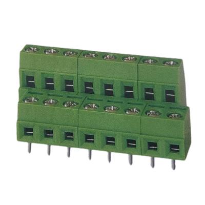 China PA66 Double Euro Level Type Plug-in Type PCB Terminal Block Push Wire Screw Connector for sale