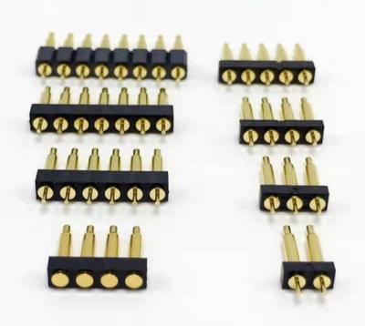 China SMT 6 Pins Pogo Pin Connecter Male 2 Magnetic Spring Array Pogo Male Connector HJ2032 for sale