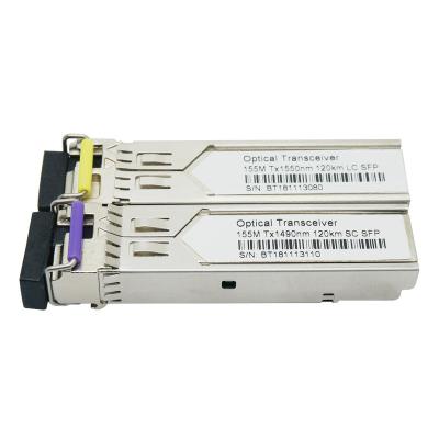 China communication base station SFP BIDI 1.25G 1310/1490nm 1490/1310nm DDM 20KM fiber transceiver SM LC single SC DDM SFP module compatible hp/aruba for sale