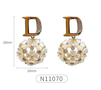 China Vintage S925 Silver Needle Flower Earrings Stud Earrings Small Design Style Simple for sale