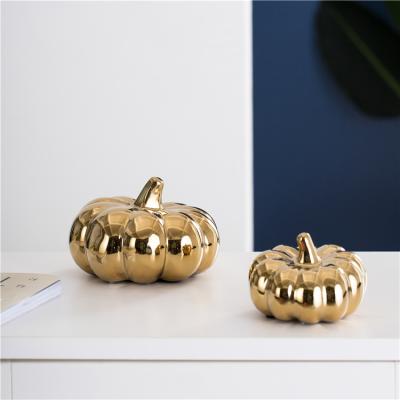 China Modern Pumpkin Decoration Handmade Hot Selling Good Quality Ceramic Gold Other Home Decor for sale