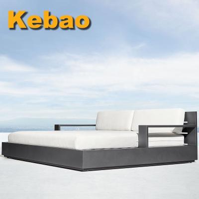 China Modern Black Metal Base Sofa Bed Furniture Good Quality Outdoor Daybed for sale