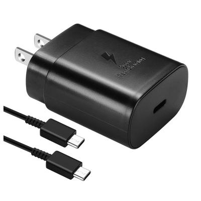 China Mobile Phone For Samsung Note 10 No 20 S20 Super Fast Charger 25W Charging Power Adapter for sale