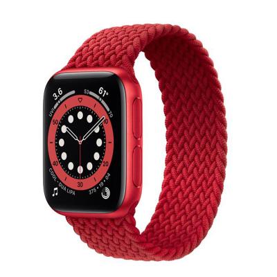 China Braided Cloth Loop Solo Strap for Se 5 Apple Watch Band Series 6 4 3 2 Silicone Elastic Strap for iWatch Band 40mm 44mm 38mm 42mm for sale